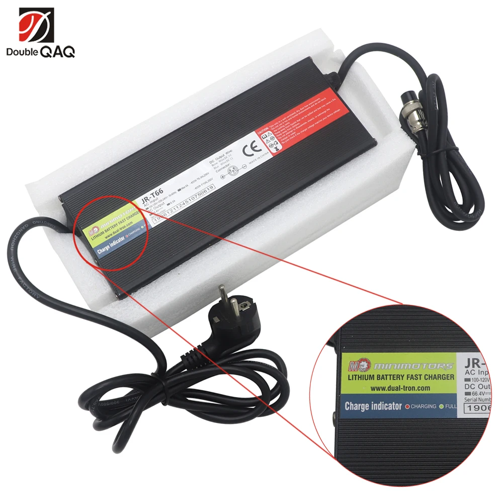 NEW 66.4V 6.5A Fast Charger for Dualtron Electric scooter 100-240V fit for USA standard or EU standard Voltage