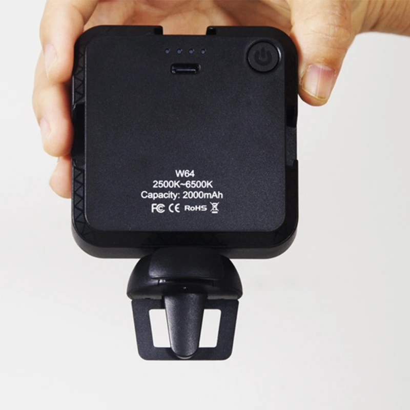 

MXLC W64 6W LED Video Light ,Vlog Fill Light, 2500K - 6500K 800Lux Built-in 2500mAh Rechargeable Lithium Battery with Clip