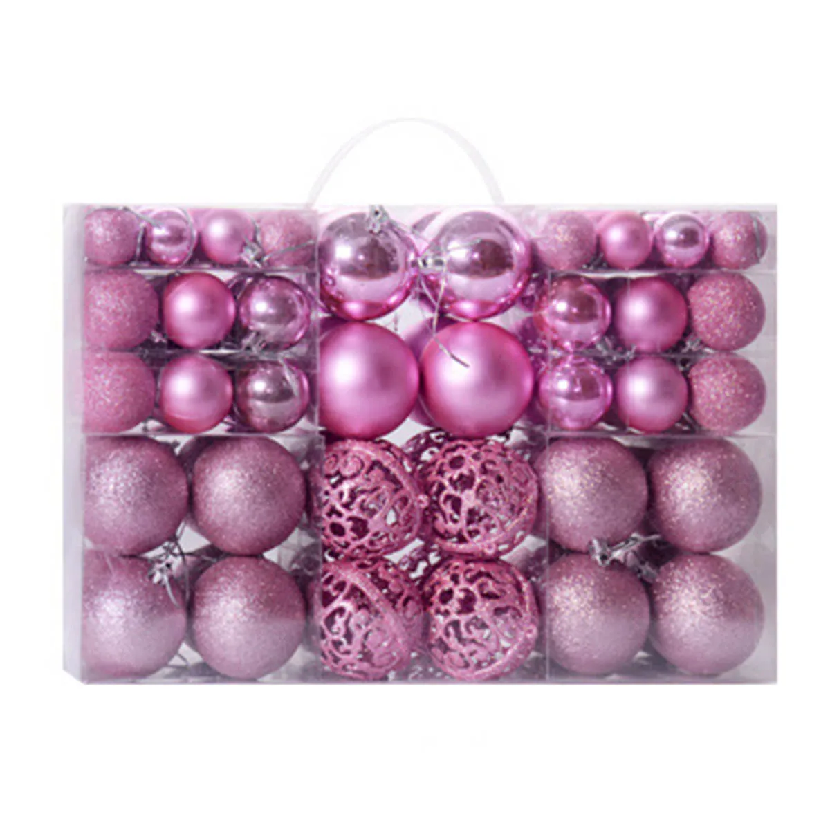 

100 Pcs Christmas Decorative Ball Shatterproof Ornaments Xmas Tree Pendants Hanging Decorative Balls