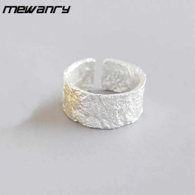 

Кольцо женское Mewanry, из стерлингового серебра 925 пробы, широкое, с рисунком дерева