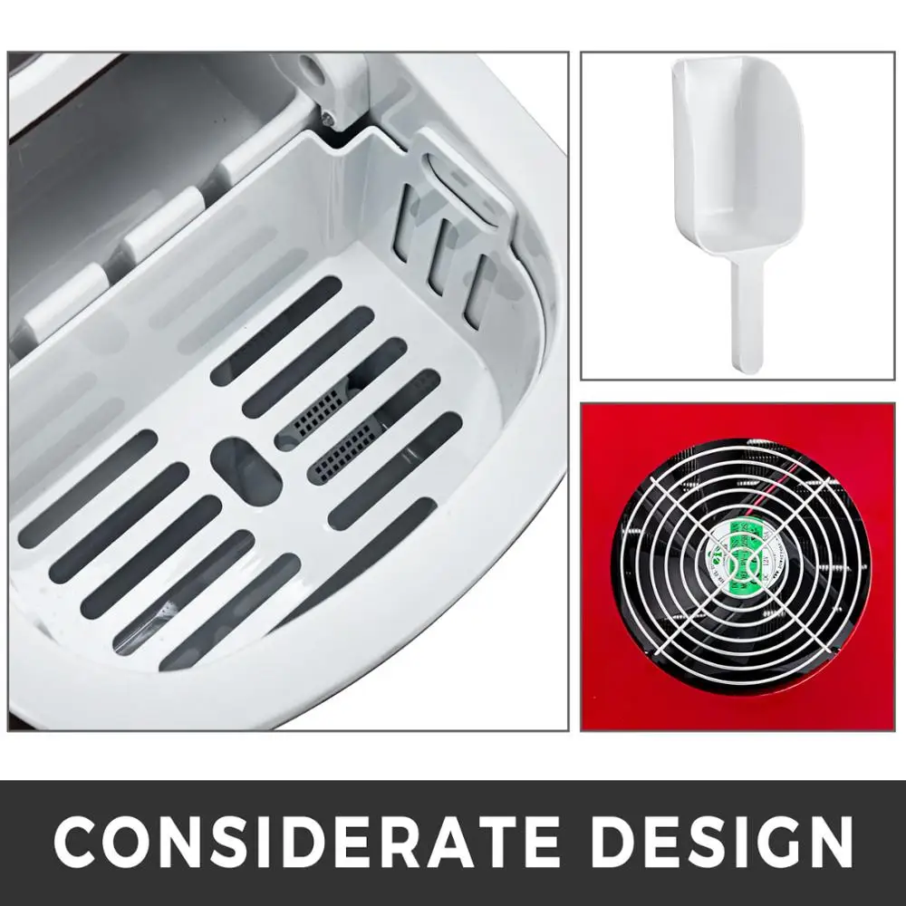 26 фунтов красный формователь кубиков льда автоматическая машина корпус из