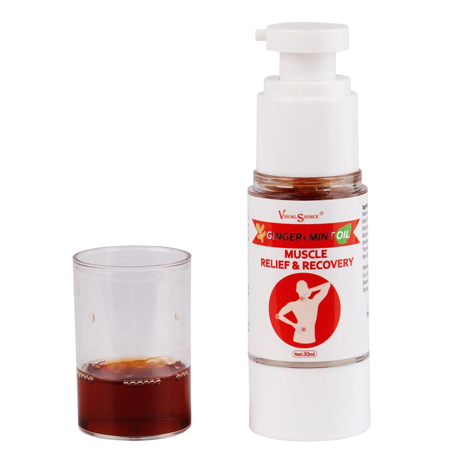 

30ml Massage Ginger Oil Peppermint Oil Body Muscle Soothing Repairing Essential Oil Natural Ginger Mint Plant Therapy Oil