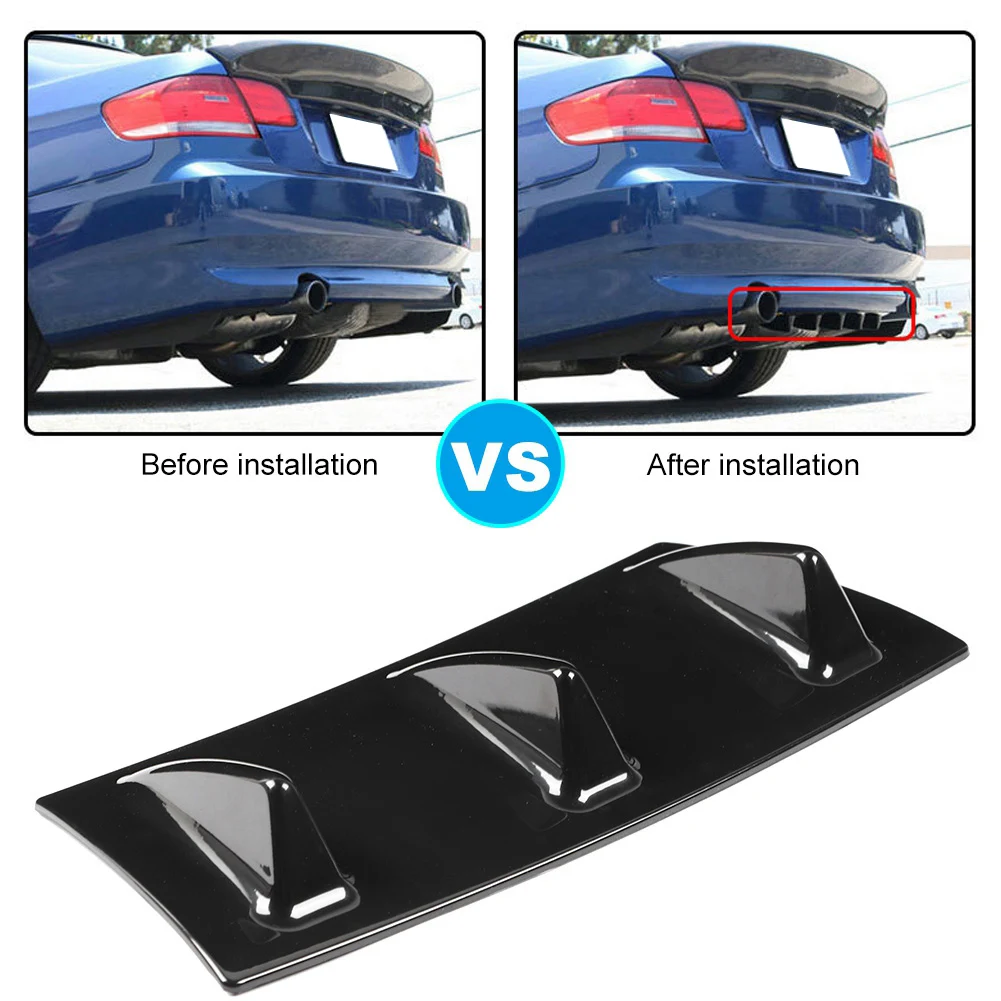 

Universal Car Rear Bumper Chassis Shark Fin Spoiler Wing Lip Diffuser Bumper Chassis Deflector (S/M/L)