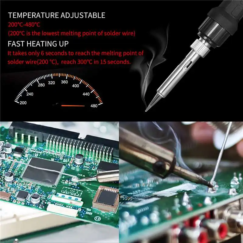 MUSTOOL SD1 SD2 lcd 60 Вт паяльная станция Профессиональный PID паяльник набор инструментов Регулируемая температура 200-480 °C