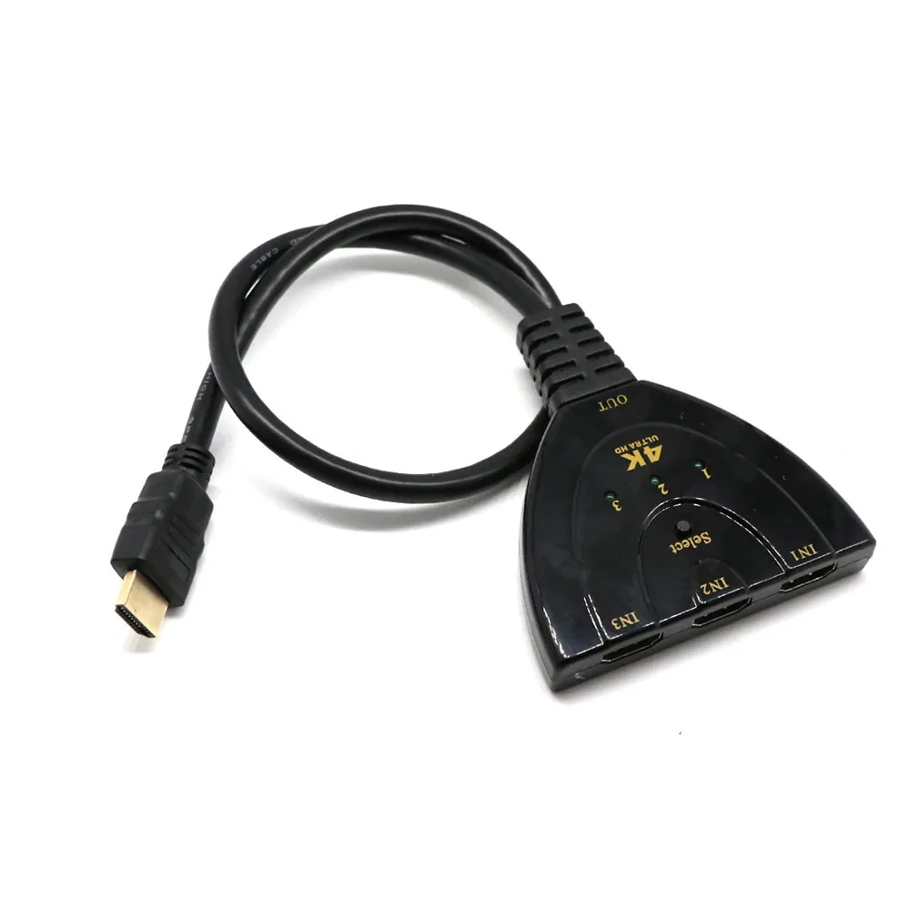 

3 in 1 out 4K*2K HDMI Switch Hub Splitter Switcher Adapter 3 Port HDMI Splitter