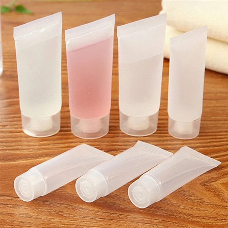 

20pcs Container Soft Tube Travel Bottle Cosmetic Packaging Clear Empty Squeeze Tubes Refill 5ml 10ml 15ml 20ml 30ml 50ml 100ml