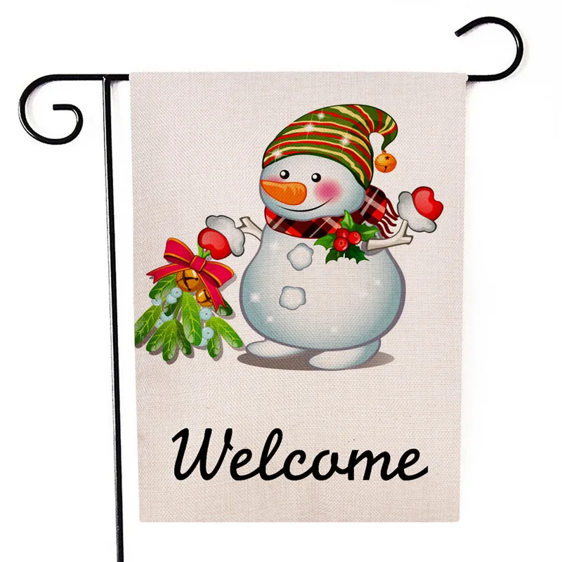 Рождественская вечеринка Искусственная елка снеговик олень принт сад балкон