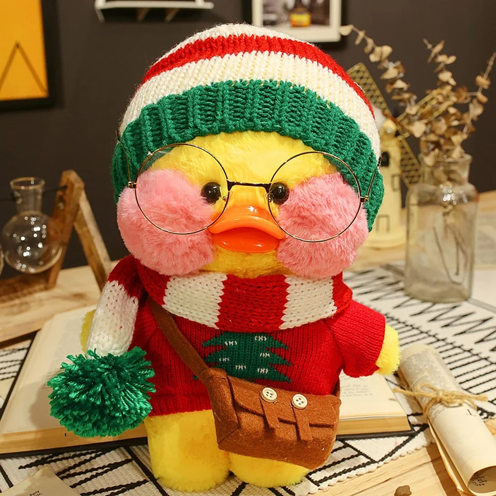 

30cm Cartoon Cute LaLafanfan Cafe Duck Plush Toy Stuffed Soft Kawaii Duck Doll Animal Pillow New Year Gift for Kids Children2022