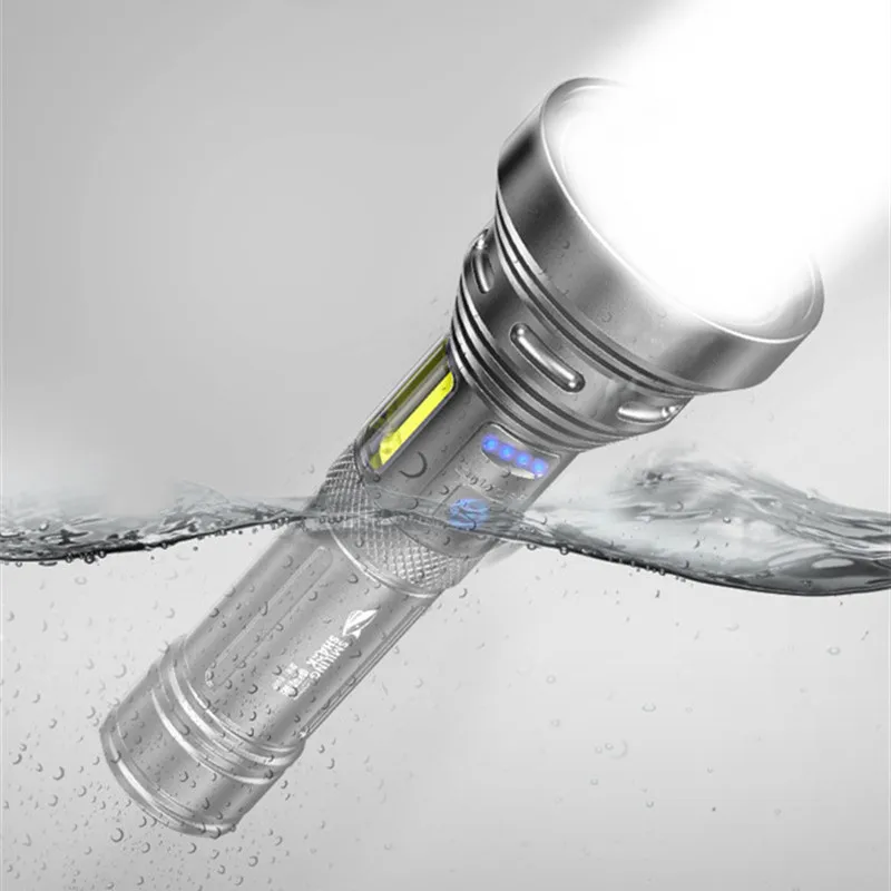 Мощный фонарик дальнего действия с высокой концентрацией перезаряжаемый