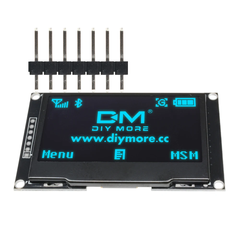Синий 2,42 дюймовый ЖК-экран 12864 OLED дисплей модуль IIC IEC SPI серийный C51 STM32 SSD1309 для Arduino 128X64 белый/синий/зеленый/желтый - Цвет: Синий