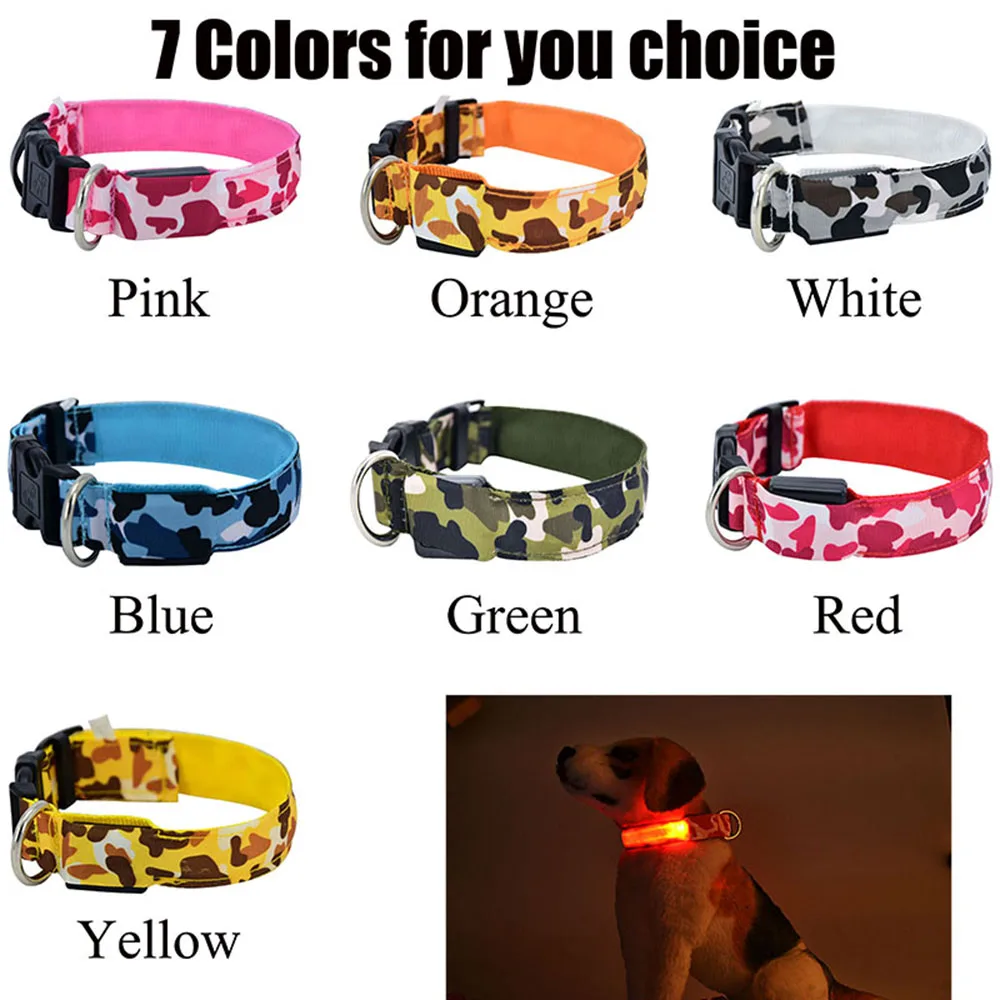 Светодиодный ошейник для собак светящиеся товары домашних животных стильное
