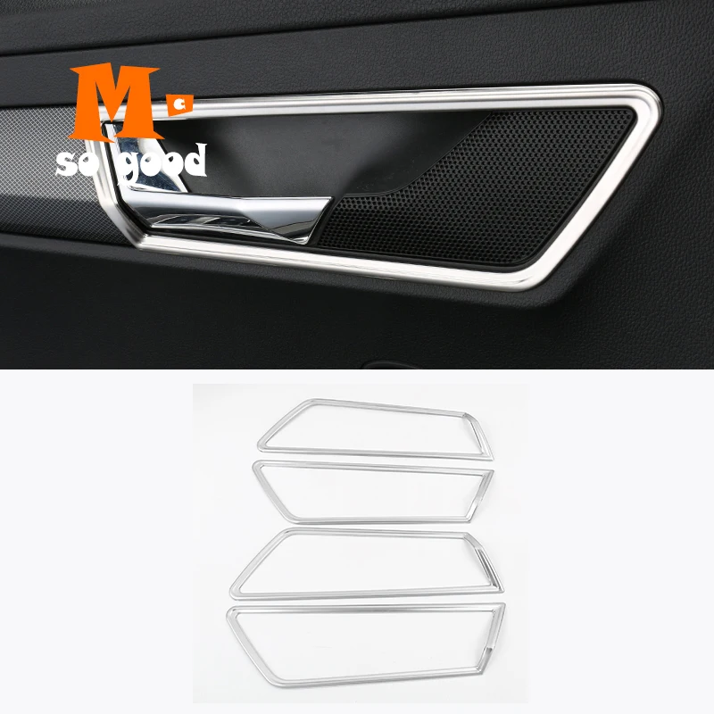 

For Skoda Karoq Car Interior Door Handle Handrail Trim Frame Cover Sticker Stainless Steel 2017 2018 Auto Styling Accessories