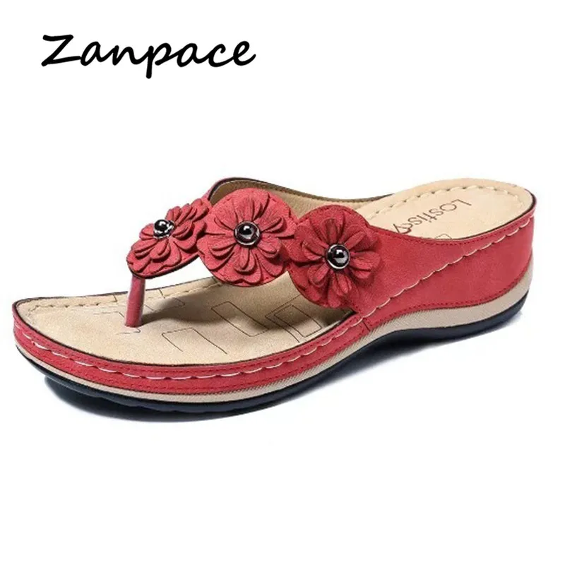 Летние женские шлепанцы Однотонные Вьетнамки ручной работы в винтажном стиле