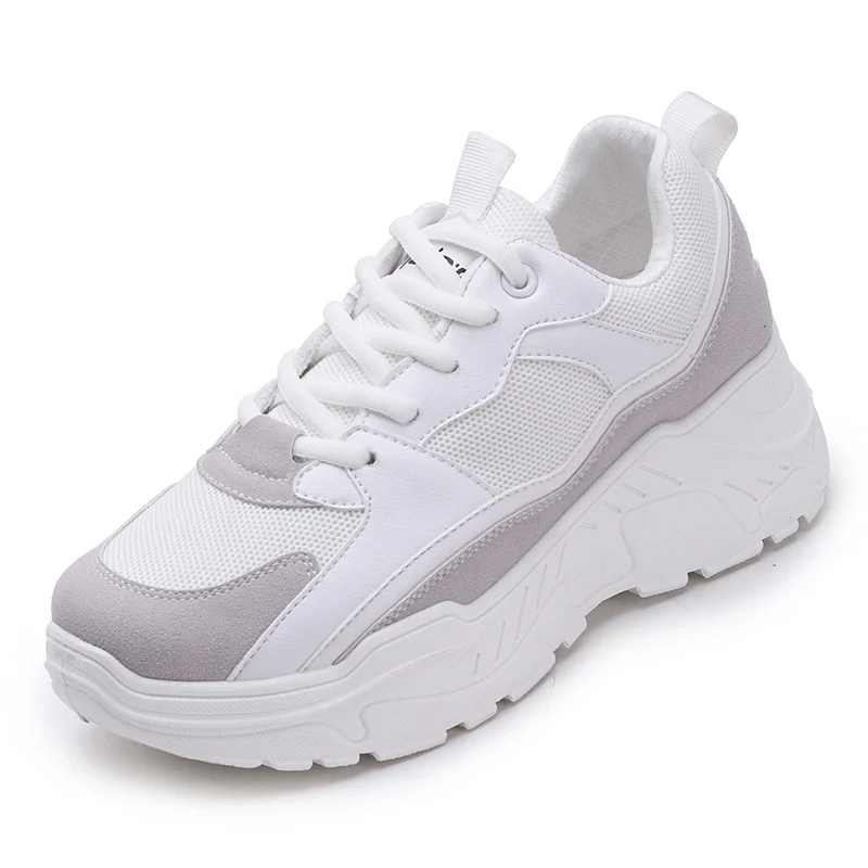 Женские кроссовки на массивной платформе повседневная обувь из