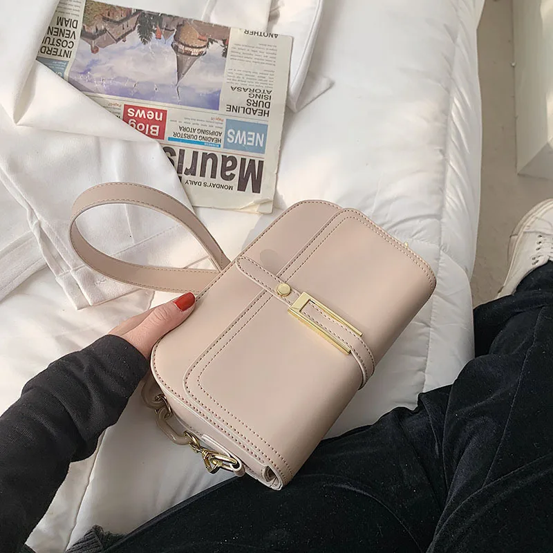 

Summer Fashion Color Matching Small Square Bag Lady Portable Crossbody Bags Casual Tote Simple Top-handle Hand Bags XBL1285