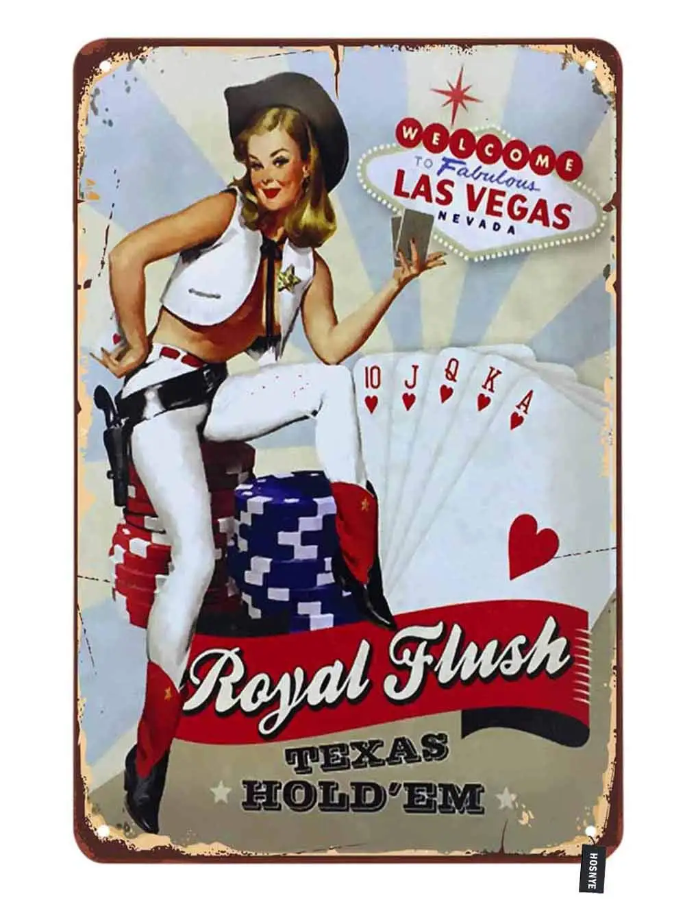 

Pin Up chicas signo de bienvenida a Las Vegas Nevada tarjetas carteles de hojalata Vintage para hombres y mujeres Arte de la