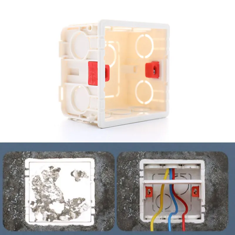 

3Pcs/pack 86 Type Electrical Adjustable Mounting Box Cassette Switch Socket Junction Box Concealed Internal Mounting Box