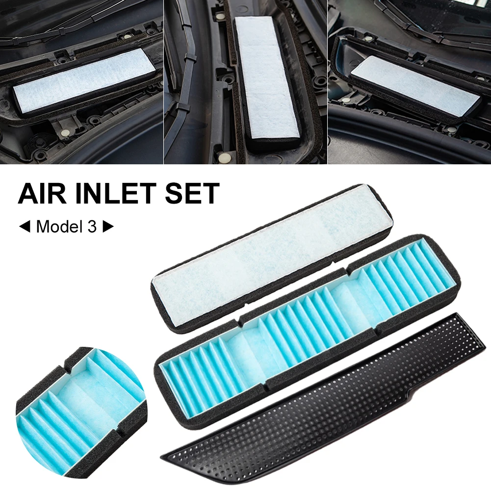 

NEW Car Air Intake Filter Inlet Air Vent Filter Protect from Leaves Clogging Air Conditioning Intake Filter for Tesla Model 3