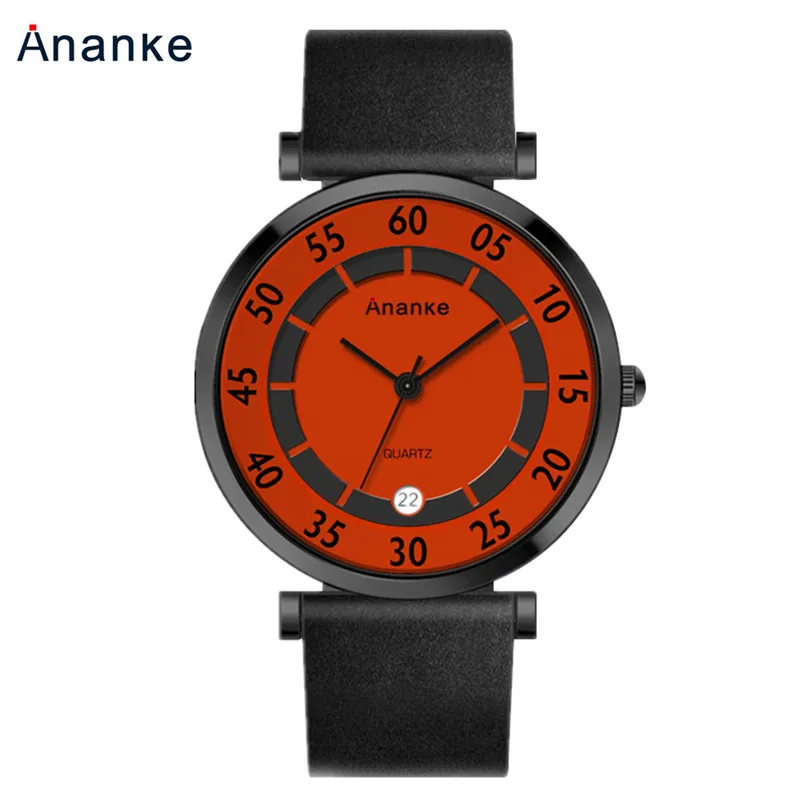 

Quartz Business Wristwatch Men Watch reloj hombre Ananke Men's Watch Fashion Creative Leather Sports Watch Men Erkek Kol Saati