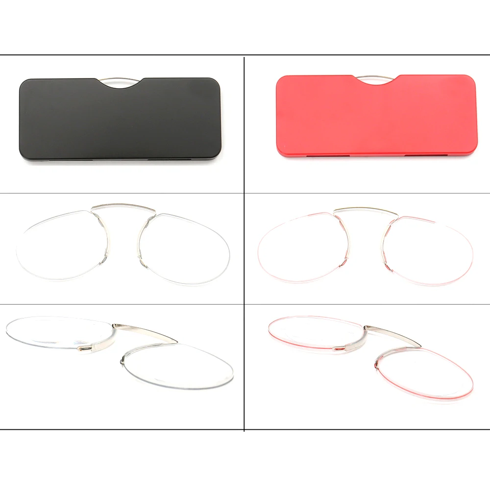 

Pack of metal Pince Nez Reading Glasses with Glasses Case women men lightweight 1.0 1.25 1.5 1.75 2.0 2.25 2.5 2.75 3.0