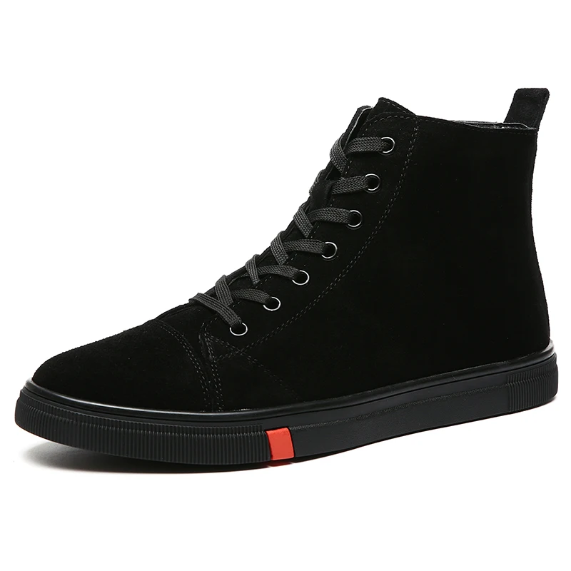 

italian brand designer men's casual cowboy boots black flats shoes autumn winter boot trend handsome high top ankle botas hombre