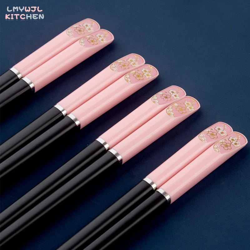 

Набор палочек для еды, 5 пар/Розовая слива