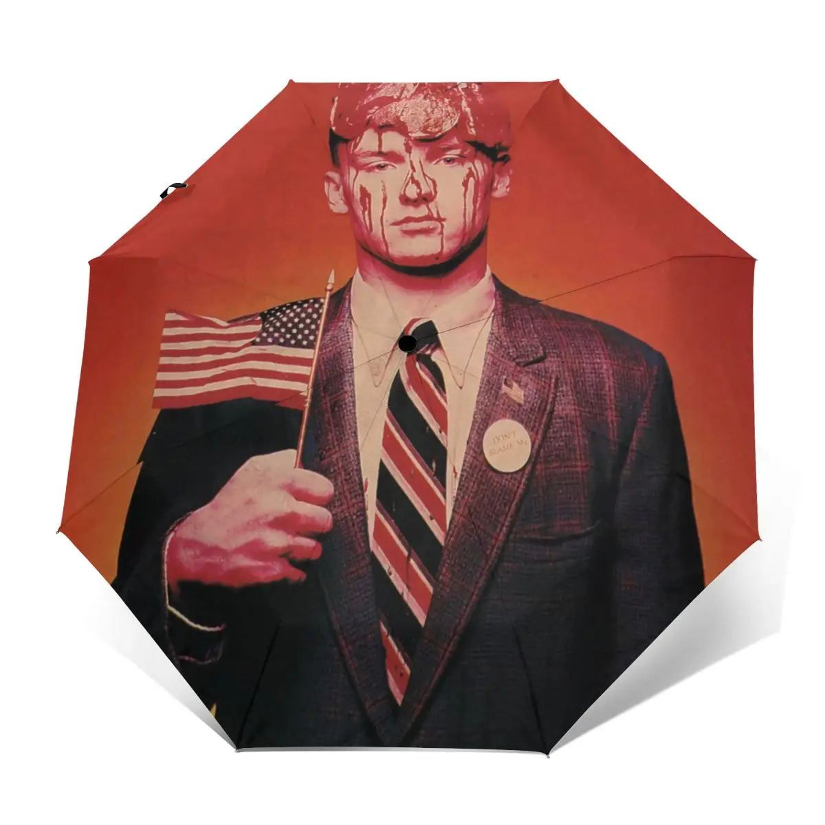 

Metal Rock Umbrella Windshield Automatic Umbrella Elegant Print Lightweight Camping Umbrella