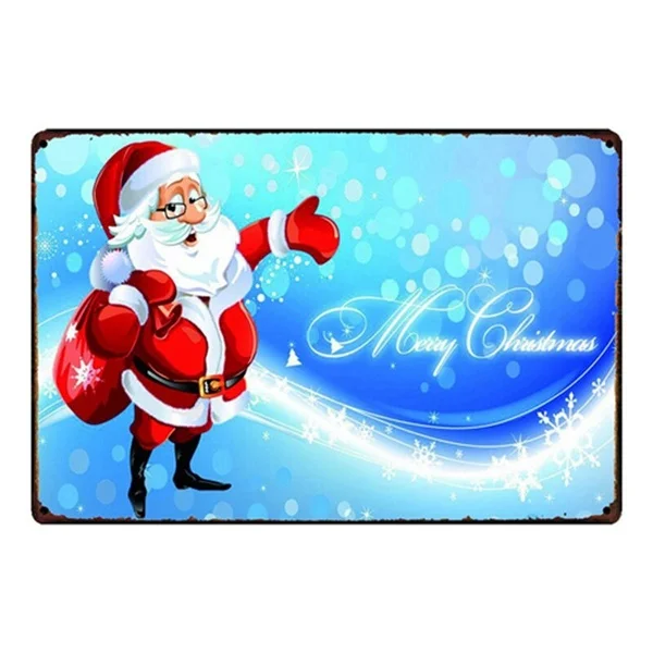 

[ Mike86 ] Merry Christmas Santa Claus Metal Sign Home Store Farm Decor Vinage shabby chic Wall Poster Art 20*30 CM FG-261