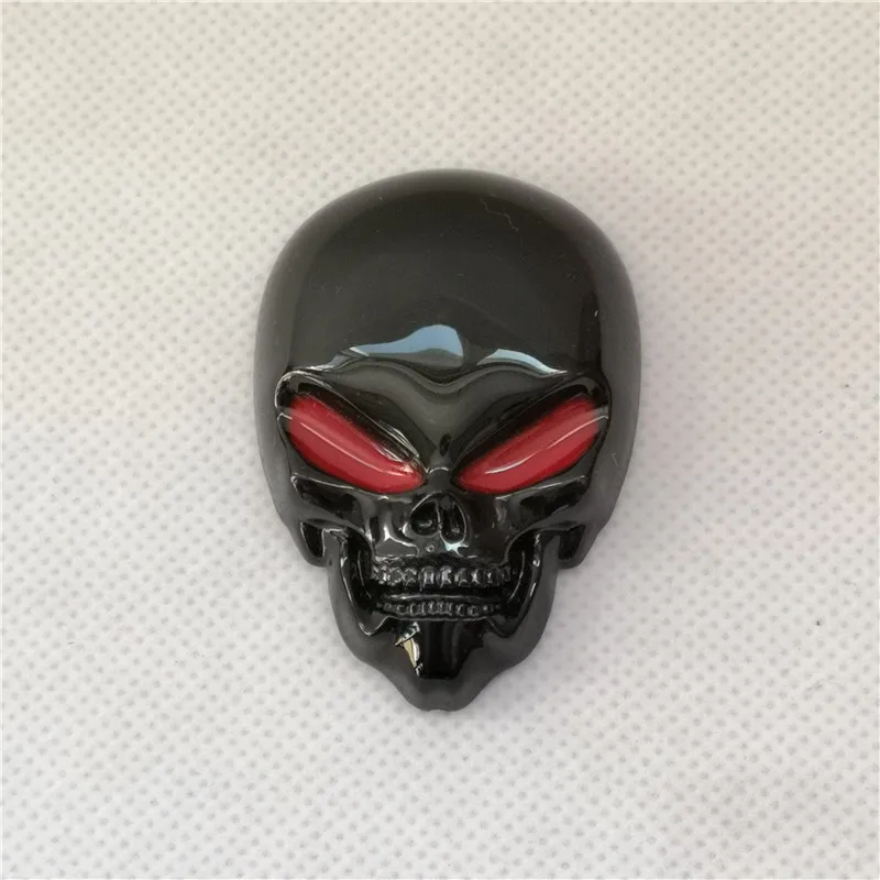 GLOSS RED EYE 3D ABS Автомобильная наклейка с черепом красивые мотоциклетные грузовик эмблемы-наклейки для автомобиля мото украшения аксессуары - Цвет: GLOSS RED EYE