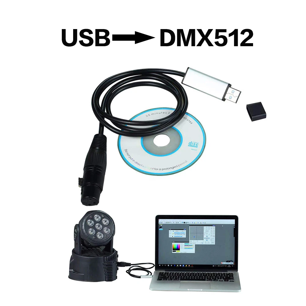 Адаптер интерфейса Usb к Dmx сценическое освещение диско светильник свет Dj