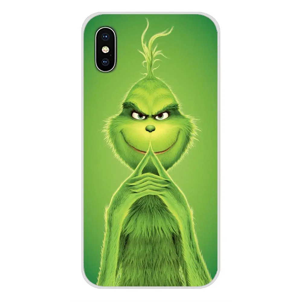 images 8 Дизайнерский чехол для Apple IPhone X XR XS MAX 4 4s 5 5S 5C SE 6 6S 7 8 Plus ipod touch 5 6 зеленый монстр Grinch палантин Рождество - Цвет: images 8