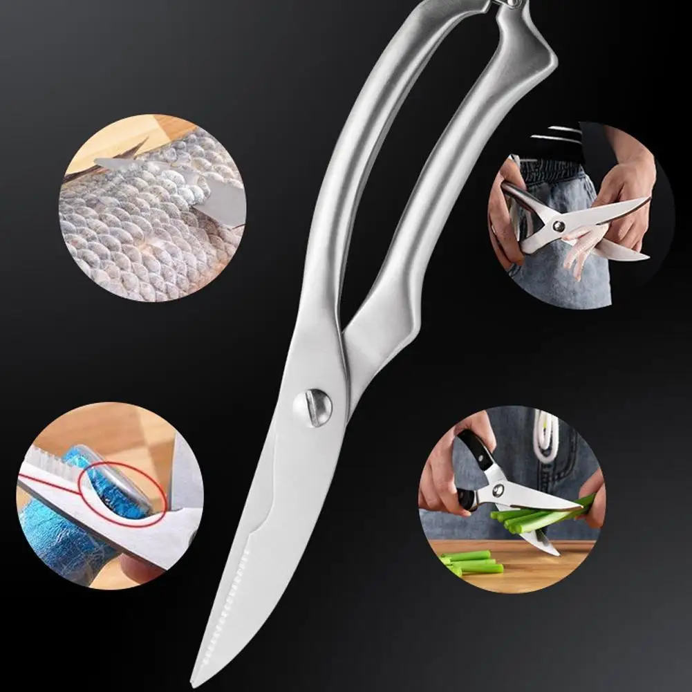 

The all new strong chicken bone Cut chicken and duck fish bone multifunctional kitchen food steel scissors