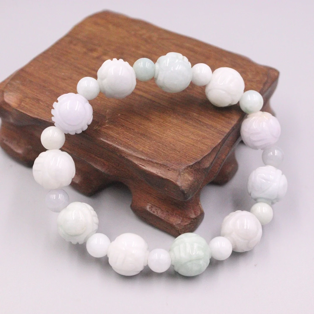 

Браслет из натуральной яшмы шириной 13 мм, бусины с узором, звеньевая цепь диаметром 55-60 мм для женщин и мужчин