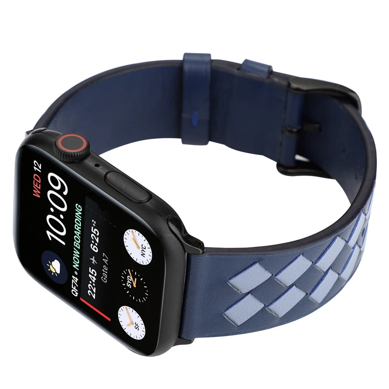 Ремешок для Apple watch 44 мм 40 мм 42 мм 38 мм corra iwatch 4 5 3 2 высококачественный кожаный браслет аксессуары для Apple watch 4 5