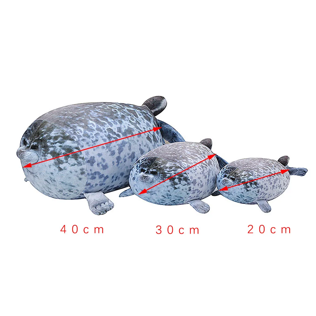 

20/30/40CM Chubby Blob Seal Plush Doll Pillow Stuffed Cartoon Animal Kids Gift Seal Animal Toy Pillow Giant Stuffed Doll