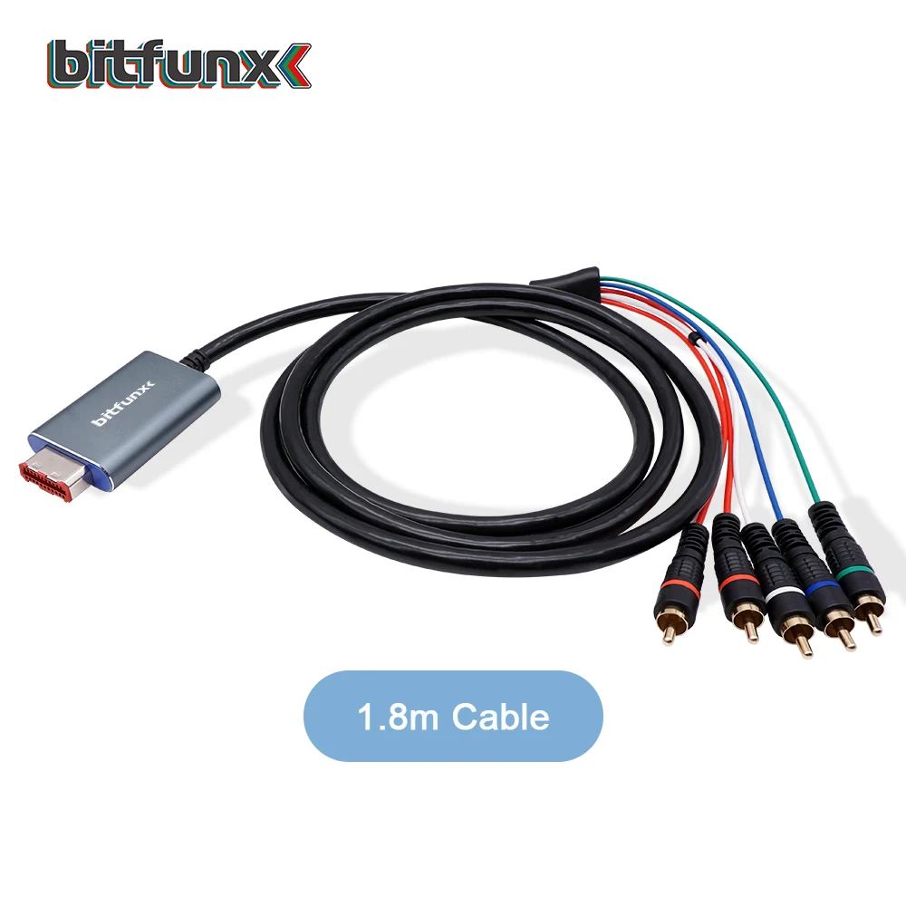 Компонентный кабель Bitfunx NGC для Gamecube Nintendo 5RCA YPbPr полная поддержка видео и аудио