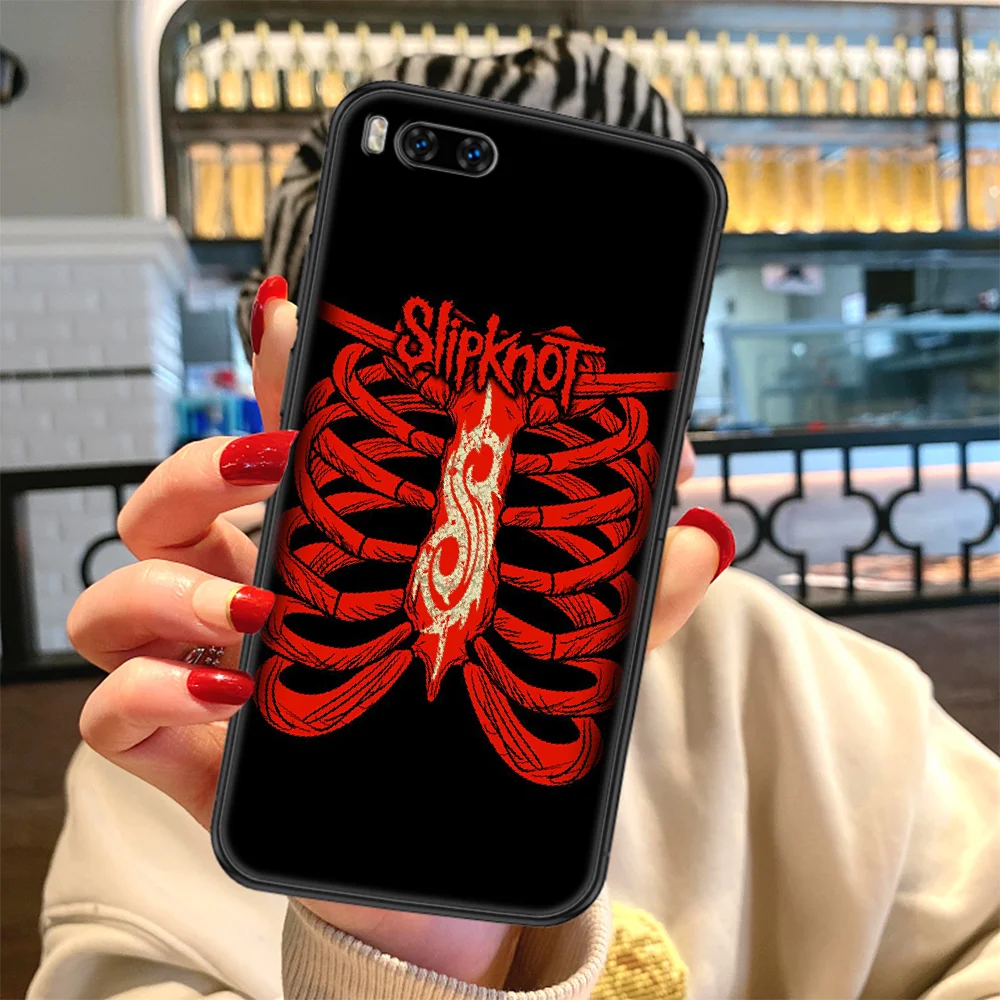 

Rock Band Slipknotes Phone case For Xiaomi Mi Max Note 3 A2 A3 8 9 9T 10 Lite Pro Ultra black painting prime soft bumper art