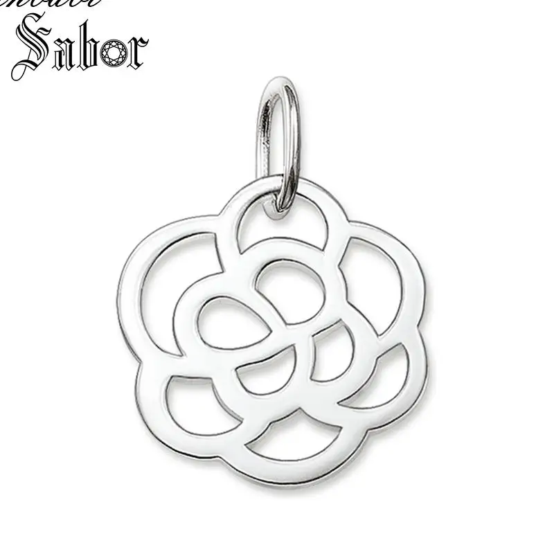 Женская подвеска в виде розы серебряного цвета Романтичный подарок