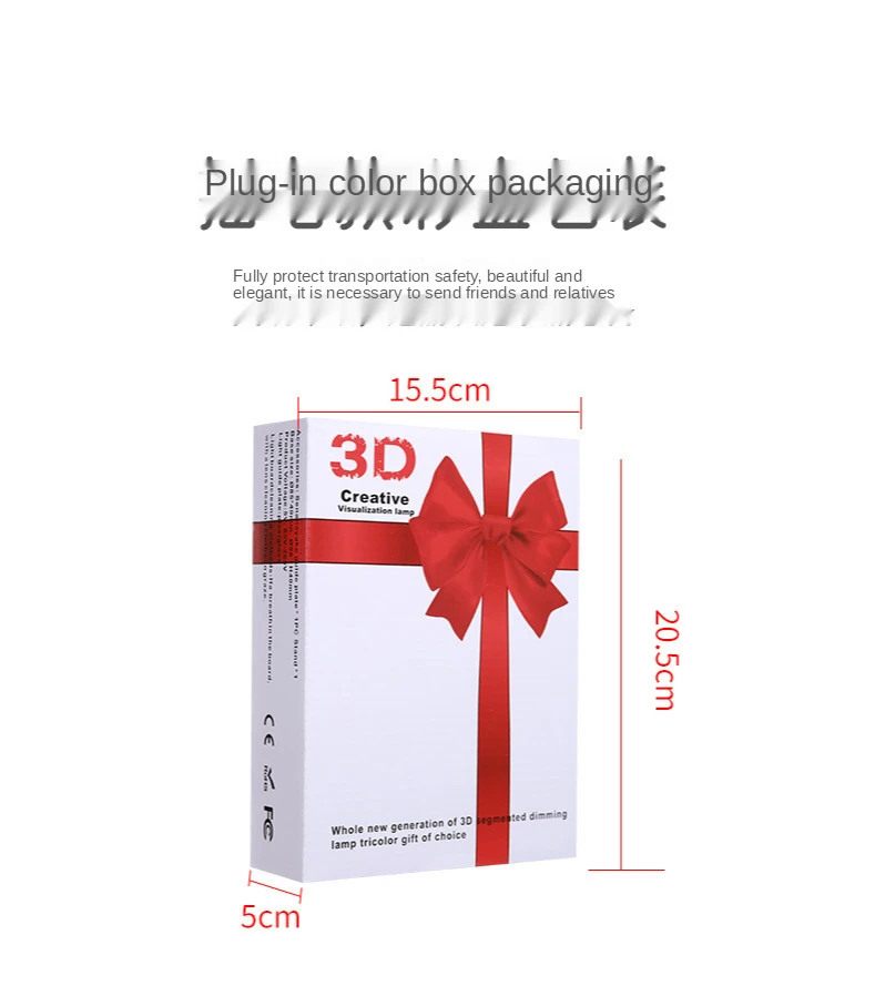 

New 3D small table lamp LED gift light Remote control creative warm bedroom bedside lamp Custom USB small night lights
