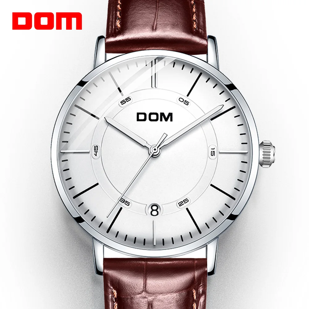 DOM Automatic Watch Men Stylish Fashion Casual Waterproof Calendar Automatic Skeleton Mechanical Watches Male for Gift M-8106