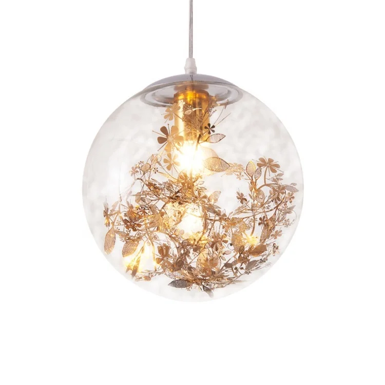 Contemporary Round Glass Ball Chandelier Hanging Lights Crystal Pendant Light Kitchen Dining Bar | Лампы и освещение