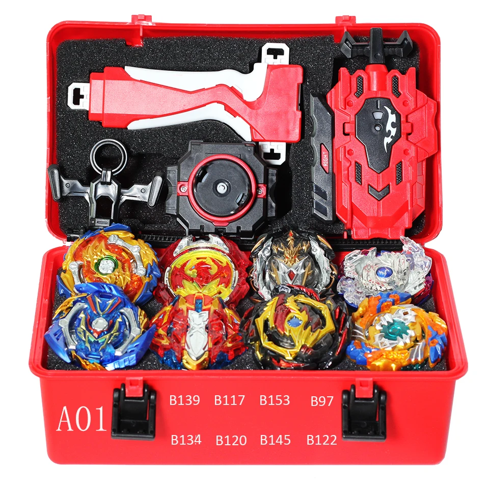

Top Beyblade Burst Arena Bey Blade Toy Metal Funsion Bayblade Set Storage Box with Handle Launcher Plastic Box Toys Bleyblade