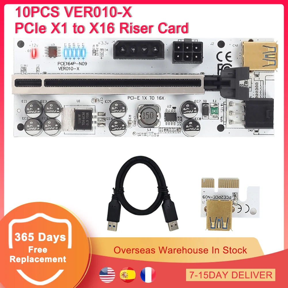 10 шт. карта расширения для графического процессора USB 3 0 PCI-E | Компьютеры и офис