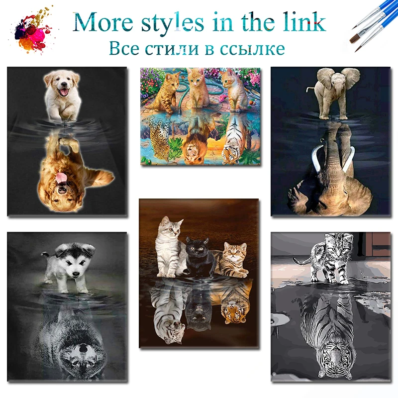 SDOYUNO pictures by numbers 60x75cm DIY Painting By Numbers Frameless For Home Decor Digital Painting On Canvas For Unique Gift