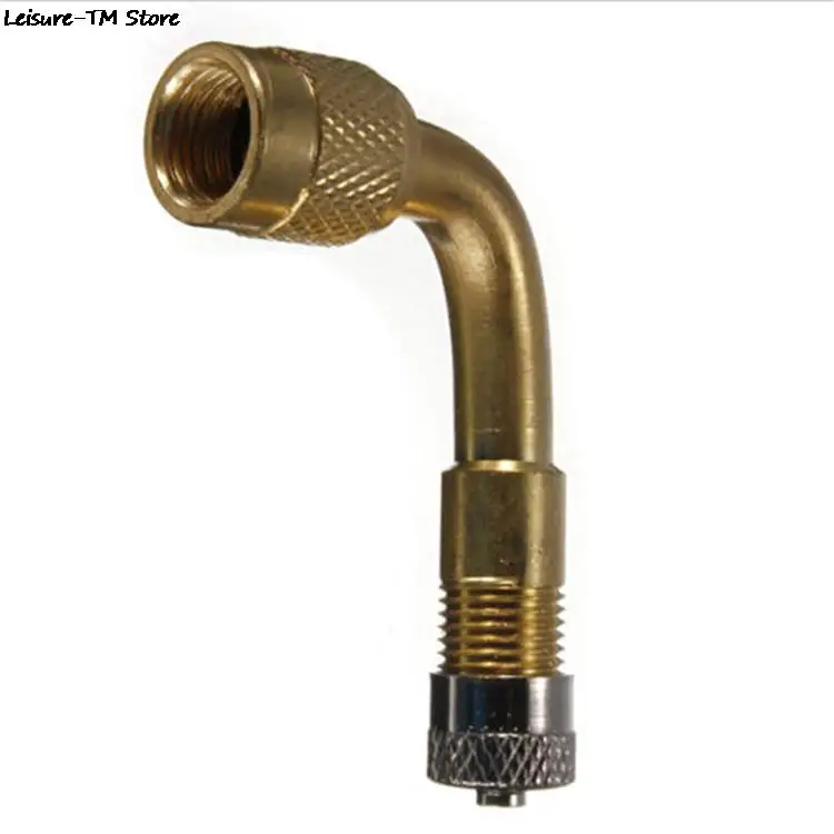 

New 90 Degree Angle Chrome Brass Tire Tyre Valve Stem Extension Rod Tube for Auto Car Motorcycle Mountain Bike Bicycle Wheel