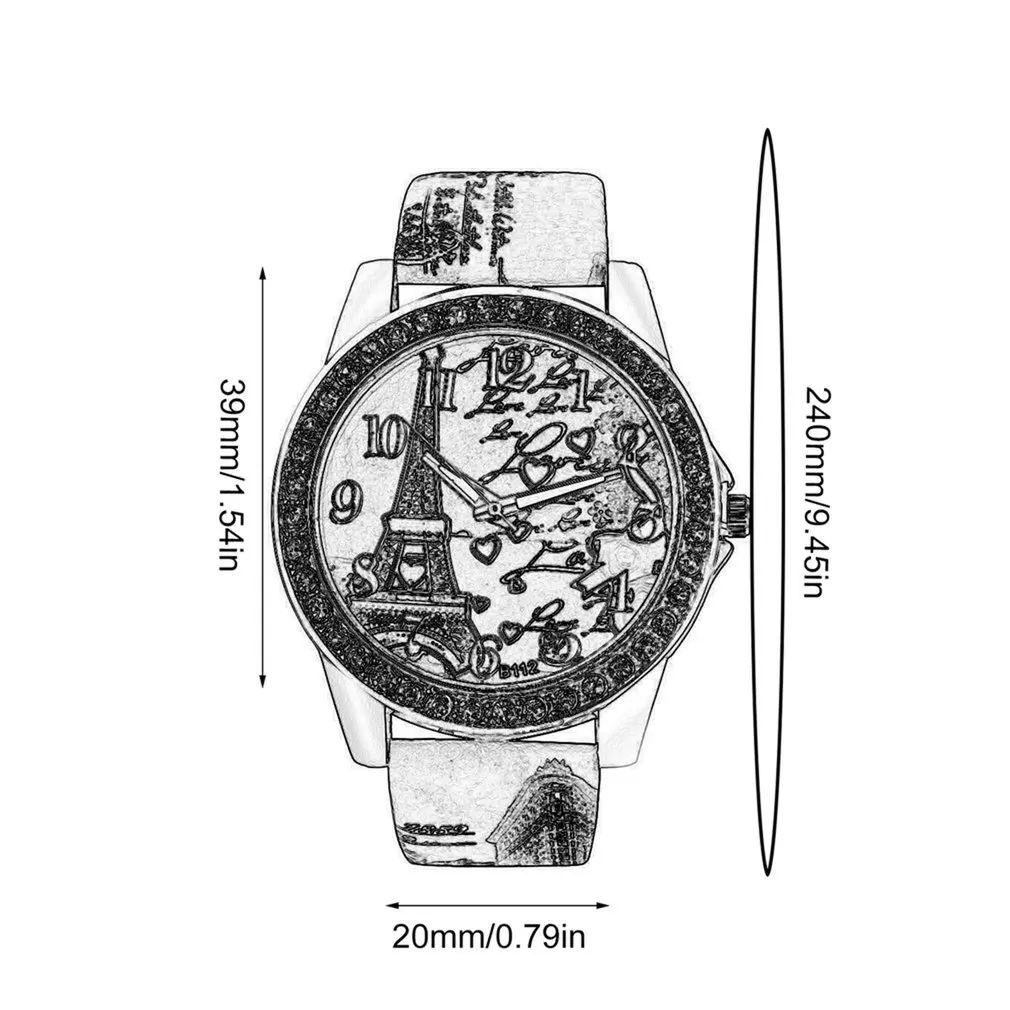 

Korean Style Casual Watch Women Waterproof Leather Luxury Watches Date Quartz Clock Watches Dial Full Diamond Watch