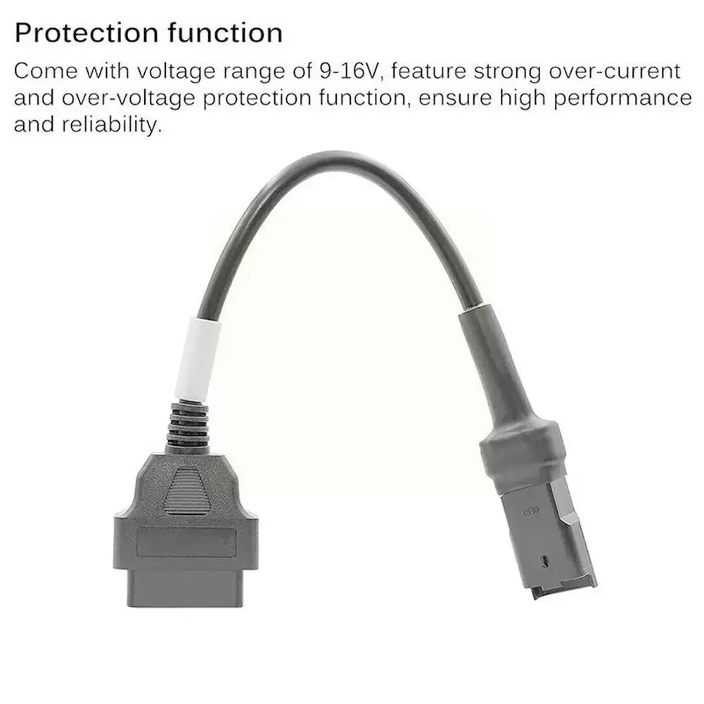 

4 Pin Obd Adaptors Motorcycles Diagnostic Cable Obd2 Extension Connectors For Motorcycle Car Hypermotard Parts Z7f2