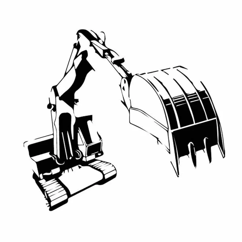 

Car Sticker Excavating Machinery Window Creativity Cover Scratches Personality Decal Vinyl,16cm*14cm