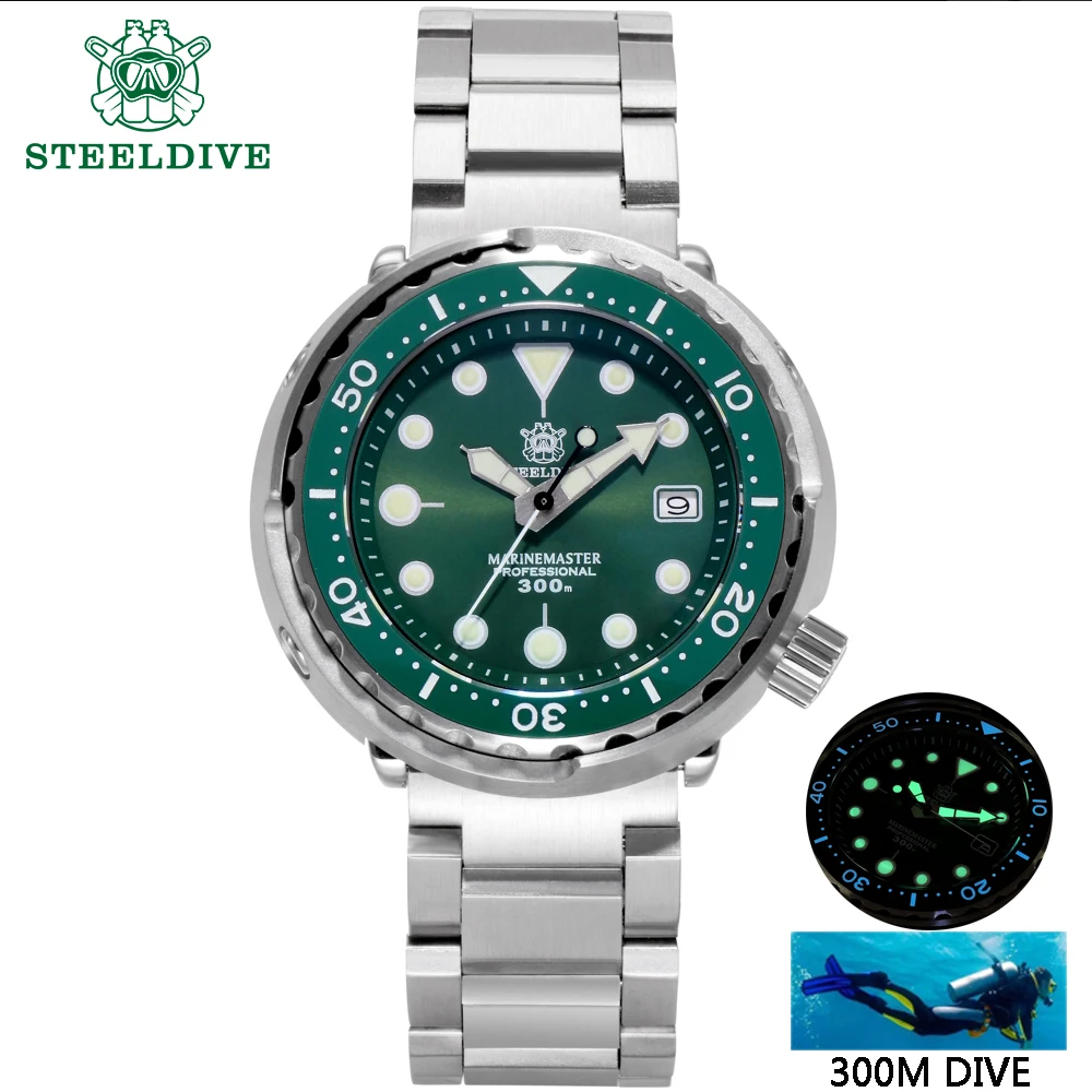 Механические наручные часы NH35 300 м для дайвинга Мужские автоматические из