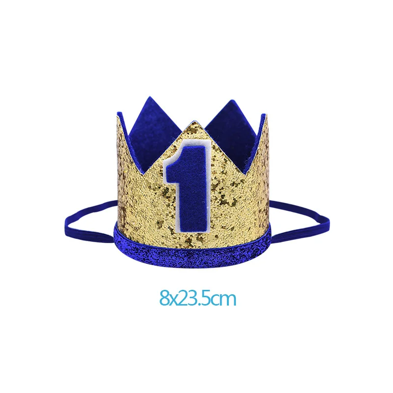 1pcs hat I am 1 Today, бумажный баннерный баннер на день рождения для маленьких мальчиков и девочек, украшение для первого дня рождения - Цвет: 1pcs hat